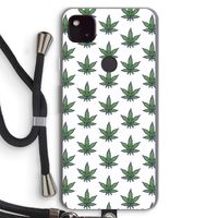 Weed: Pixel 4a 5G Transparant Hoesje met koord