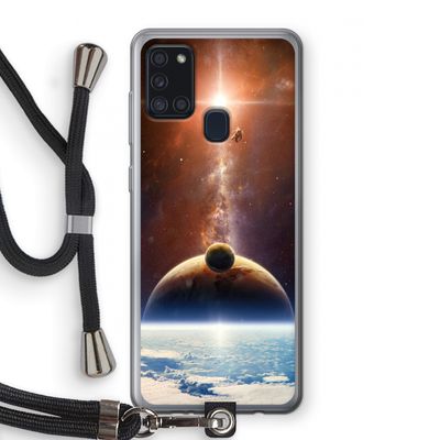 Omicron 2019: Samsung Galaxy A21s Transparant Hoesje met koord