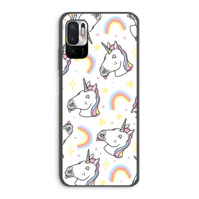 Rainbow Unicorn: Xiaomi Redmi Note 10 5G Transparant Hoesje