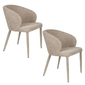 Housecraft Living Tamsin Eetkamerstoelen Beige - Set van 2