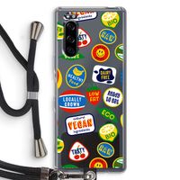 Fruitsticker: Sony Xperia 5 Transparant Hoesje met koord