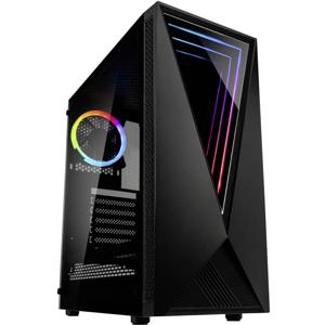 Kolink VOID RGB Midi-tower Gaming-behuizing Zwart 1 voorgeïnstalleerde LED-ventilator, Zijvenster, Stoffilter