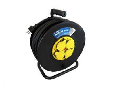 Elektra Kabelhaspel 50M 230V 3x1,5mm² H07 neopreen snoer met thermische beveiliging