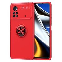 Xiaomi Poco M4 Pro magnetische ringhouder - rood - thumbnail