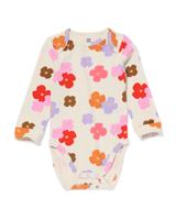 HEMA Meegroeiromper ecovero™ bloemen gebroken wit (gebroken wit)