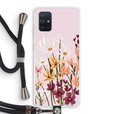 Painted wildflowers: Samsung Galaxy A71 Transparant Hoesje met koord