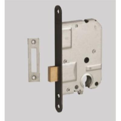 Nemef kastslot - PC55 mm - doornmaat 50 mm - 1258/3 - zwart gelakt