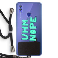 UHM, NOPE.: Honor Note 10 Transparant Hoesje met koord