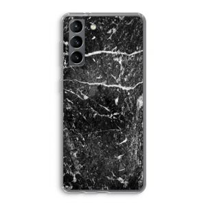 Zwart marmer: Samsung Galaxy S21 Transparant Hoesje
