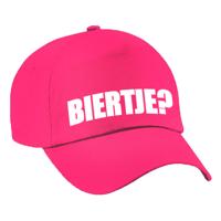 Biertje? Drank feest petje - baseball cap - roze - volwassenen - vrijgezellenfeest - festival