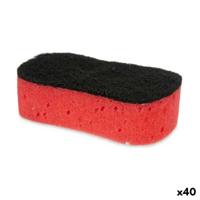 Schuurspons 11880004 11880004 Zwart Rood Polyurethaan Schuim Schuurvezel 7,3 x 4 x 12,3 cm (40 Stuks)