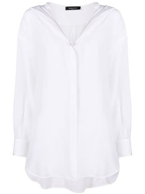 Fabiana Filippi chemise à capuche - Blanc