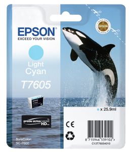 Epson inktpatroon licht cyaan T 7605