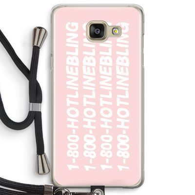 Hotline bling pink: Samsung Galaxy A5 (2016) Transparant Hoesje met koord