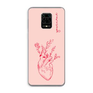 Blooming Heart: Xiaomi Redmi Note 9 Pro Transparant Hoesje