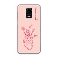Blooming Heart: Xiaomi Redmi Note 9 Pro Transparant Hoesje