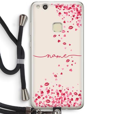 Hartjes en kusjes: Huawei Ascend P10 Lite Transparant Hoesje met koord