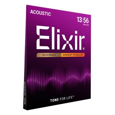 Elixir 11102 Nanoweb Snaren voor Akoestische Gitaar (13-56)