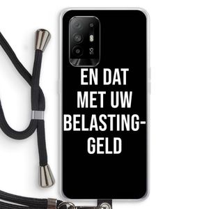 Belastinggeld - Zwart: Oppo A95 5G Transparant Hoesje met koord