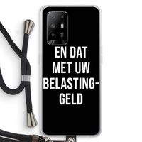 Belastinggeld - Zwart: Oppo A95 5G Transparant Hoesje met koord