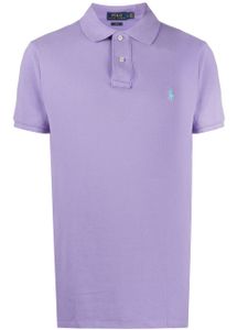 Polo Ralph Lauren logo embroidered shortsleeved polo shirt - Violet