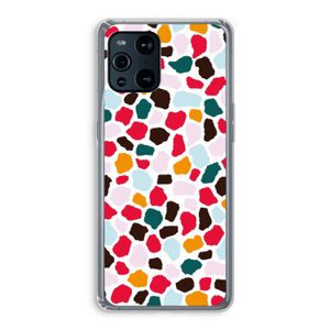Colored Giraffe: Oppo Find X3 Transparant Hoesje