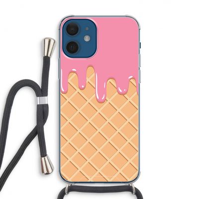 Ice cream: iPhone 12 Transparant Hoesje met koord