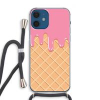 Ice cream: iPhone 12 Transparant Hoesje met koord