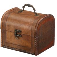 Sieraden kistje donkerbuin voor kinderen 15 cm