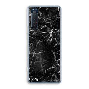 Zwart Marmer 2: Sony Xperia 5 II Transparant Hoesje