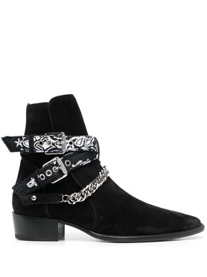 AMIRI bottines 40 mm à détail de boucle - Noir