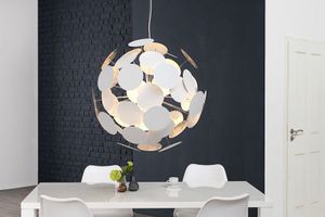 Moderne design hanglamp INFINITY HOME 70cm wit zilveren hanglamp - 36227