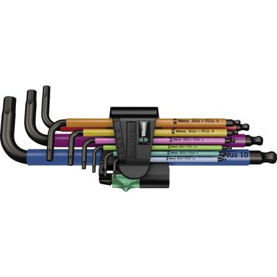 Wera 950 SPKL Inbus Haakse schroevendraaierset 1.5 mm, 2 mm, 2.5 mm, 3 mm, 4 mm, 5 mm, 6 mm, 8 mm, 10 mm 9-delig