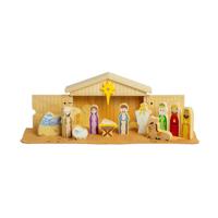 Bigjigs houten kerststal set, 13dlg.