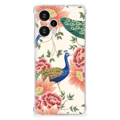 Case Anti-shock voor Xiaomi Poco F5 Pink Peacock Case Anti-shock voor Xiaomi Poco F5 Pink Peacock