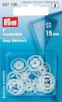 Prym Aannaaidrukknopen Rond Transparant 15 mm