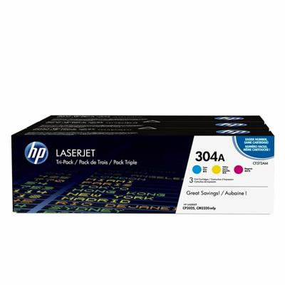 Toner HP Pack de ahorro de 3 cartuchos de tóner original LaserJet HP 304A cian/magenta/amarillo Tricolor