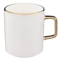 Koffiemokken Athena - 1x stuks - Keramiek - wit/goud - 350 ml - 8 x 9 cm Koffiemokken Athena - 1x stuks - Keramiek - wit/goud - 350 ml - 8 x 9 cm