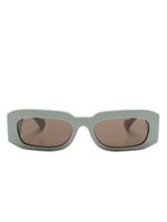 Gucci Eyewear lunettes de soleil rectangulaires à logo - Vert