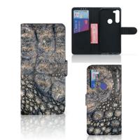 Motorola G8 Power | Telefoonhoesje | Met pasjeshouder | Krokodillenprint