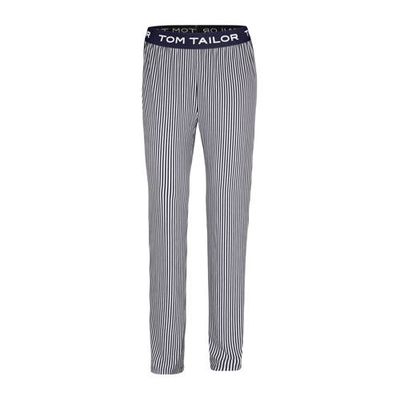 Tom Tailor gestreepte pyjamabroek donkerblauw/wit