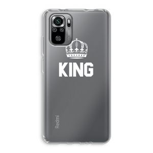 King zwart: Xiaomi Redmi Note 10S Transparant Hoesje