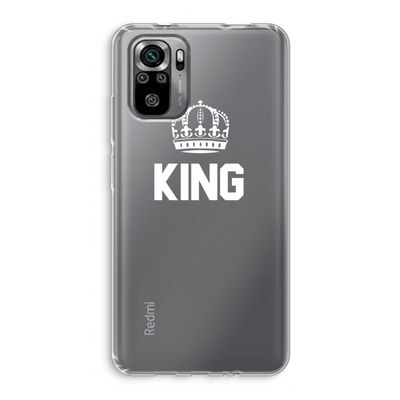 King zwart: Xiaomi Redmi Note 10S Transparant Hoesje