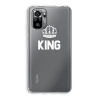 King zwart: Xiaomi Redmi Note 10S Transparant Hoesje