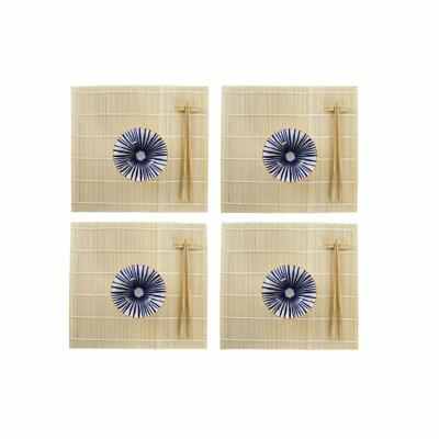 Sushi set DKD Home Decor 14,5 x 14,5 x 31 cm Blauw Wit Keramiek Orientaals (16 Onderdelen)