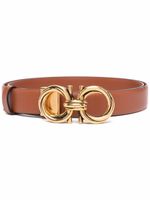 Ferragamo ceinture en cuir à boucle logo - Marron - thumbnail