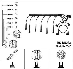 Bougiekabelset RCBW223