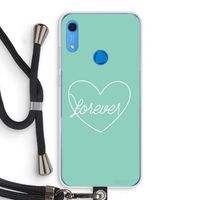 Forever heart pastel: Huawei Y6s Transparant Hoesje met koord