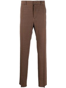 Valentino Garavani pantalon de costume à imprimé Ministud - Marron