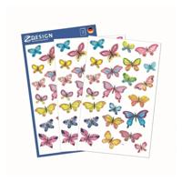 Vlinder hobby stickers - 3 vellen - speel/knutsel stickertjes - gekleurd Vlinder hobby stickers - 3 vellen - speel/knutsel stickertjes - gekleurd